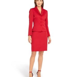 Gorgeous Red Skirt Suit